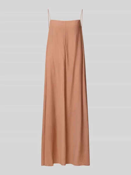 Długa sukienka z cienkimi ramiączkami i prostokątnym dekoltem Style Icon Collection