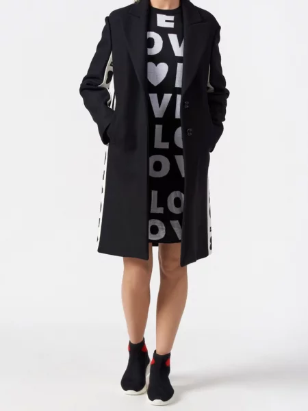 Шерстяное платье Love Moschino черное