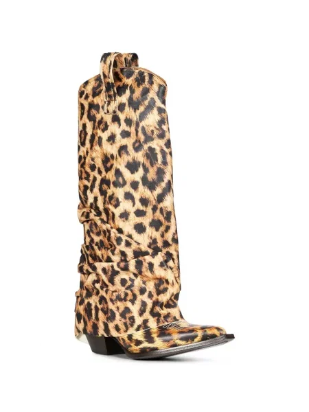 Botine R13 cu imagine cu model leopard