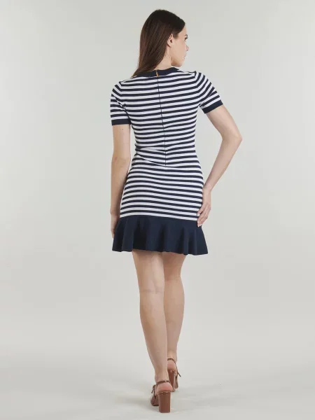 Rochie mini Michael Michael Kors cu dungi evazată