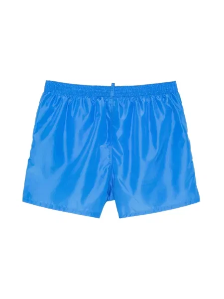 Kąpielówki Dsquared2 z logo niebieskie