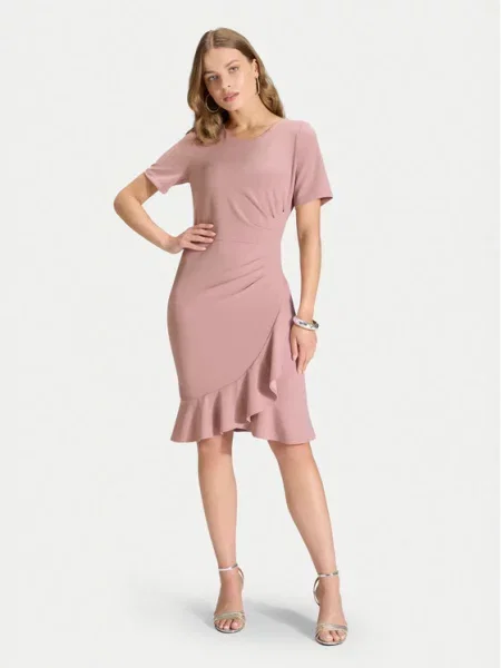 Коктейльное платье Swing розовое