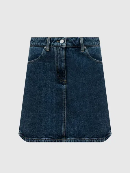 Джинсова спідниця міні з ефектом потертості Givenchy синя