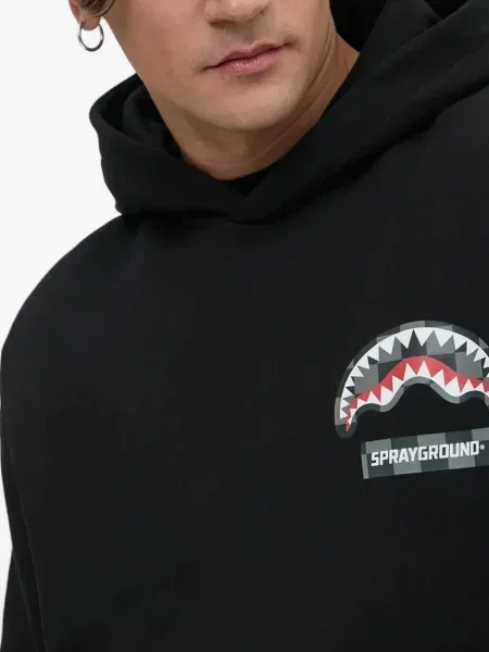 Суичър с качулка Sprayground с автограф черно