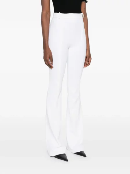 Pantaloni Elisabetta Franchi evazate alb