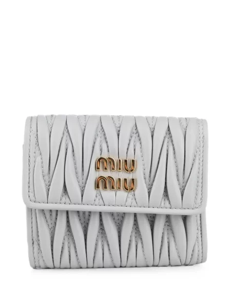 Portofel Miu Miu din piele gri
