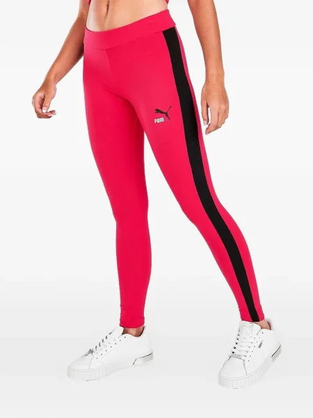 Leggings Puma cu dungi roz
