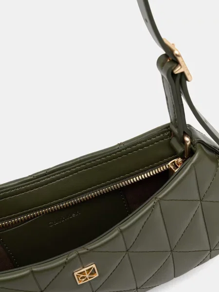 Calvin Klein Táska Quilted Small Shoulder Bag zöld
