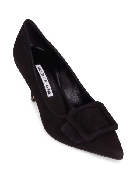 Bateliai Manolo Blahnik su sagtimis juoda