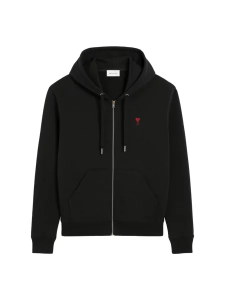 Bluza z kapturem Ami Paris z kapturem z logo czarna