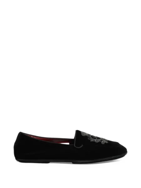 Sametové loafers Dolce & Gabbana černé