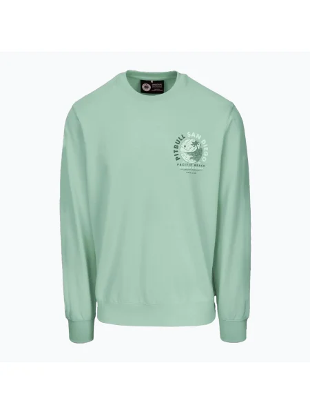 Tricou Pitbull Planet Surf Crewneck pentru bărbați mentă deschisă
