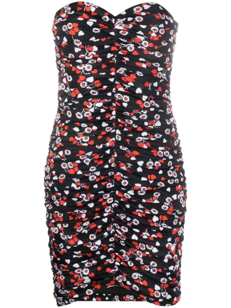 Rochie Moschino cu model floral cu imagine negru