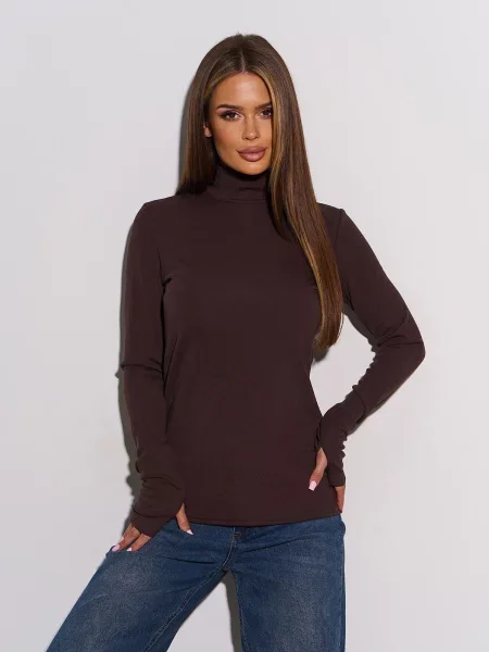 Лонгслів ISSA Plus темно-коричневий коричневий