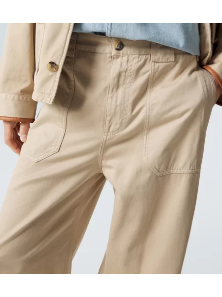 Pantaloni Loewe din canvas bej