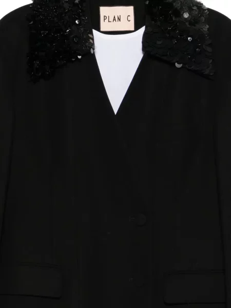Палто Plan C с пайети черно