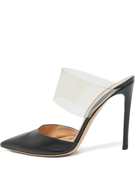 Papuci tip mules Gianvito Rossi din piele negru