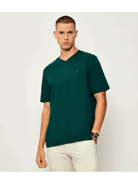 TOMMY HILFIGER Tricou ESSENTIAL pin verde