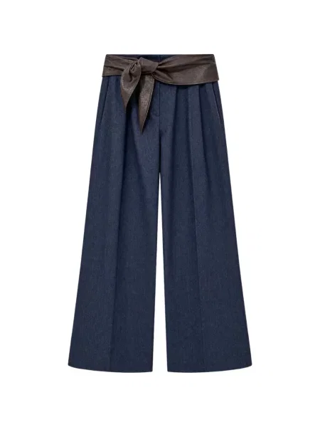 Pantaloni Emporio Armani de lână gri