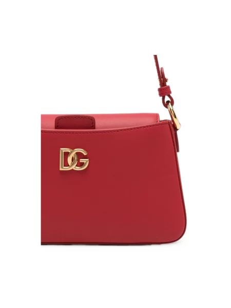 Torebka Dolce And Gabbana skórzana czerwona