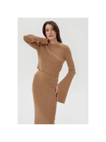 Трикотажна трикотажна сукня Estro коричнева