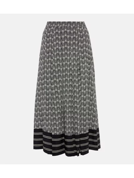 Fustă midi Veronica Beard de mătase până la genunchi negru