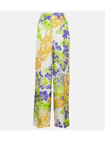 Pantaloni Versace cu model floral