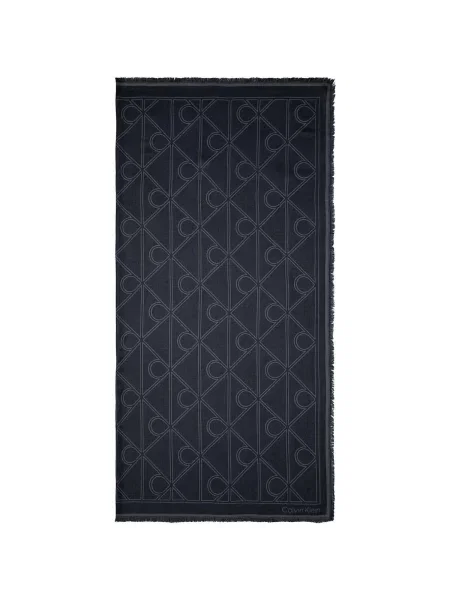 Textilní doplňky Calvin Klein Jeans Emblem Aop Contrast Lw Square Sc černé