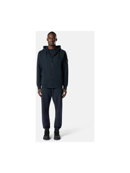 Bluza rozpinana Stone Island z kamieniami niebieska
