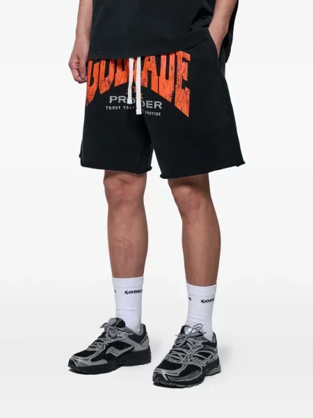 Pantaloni scurți Godmade cu imagine negru