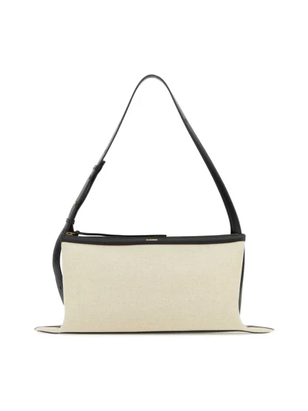 Torebka Jil Sander płócienna beżowa