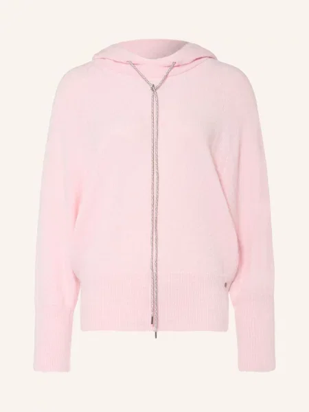 Marc Cain Pletená Mikina S Kapucí Z Alpaky chalk pink