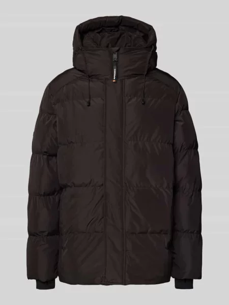 Kurtka pikowana z kapturem Superdry czarna