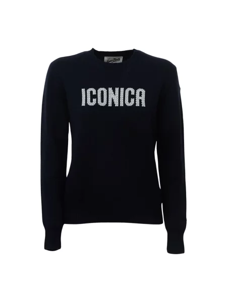 Sweter Mc2 Saint Barth wełniany niebieski