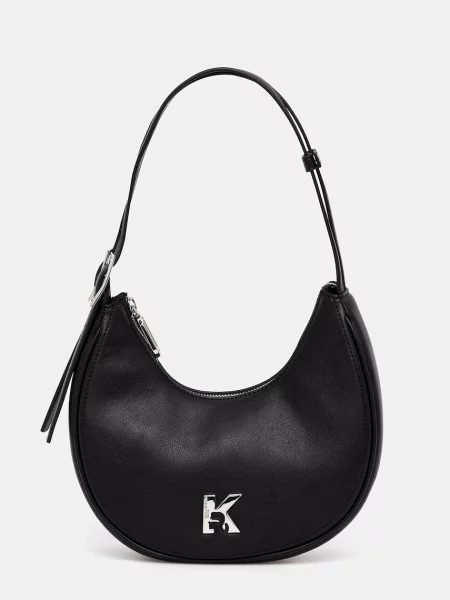 Geanta crossbody Karl Lagerfeld Jeans cu autograf negru