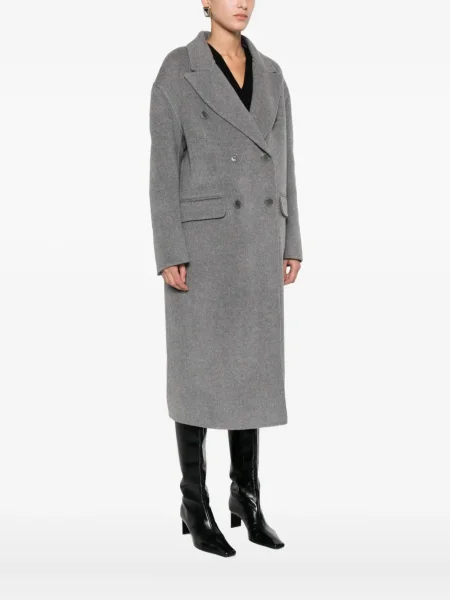 Palton cu două rânduri de nasturi Ermanno Scervino cu două rânduri de nasturi gri