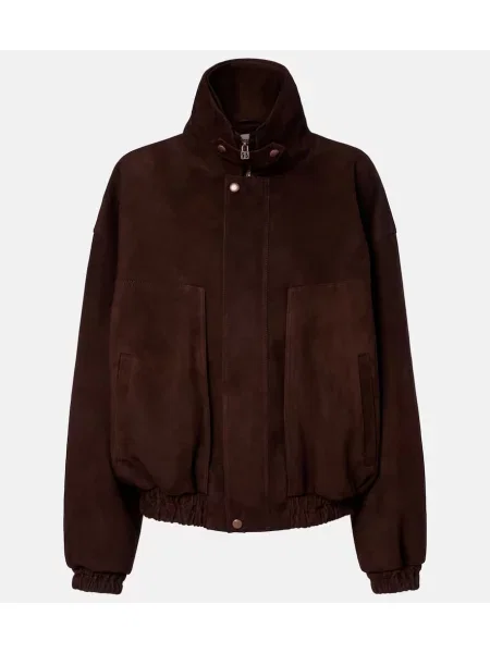 Kurtka Magda Butrym zamszowa brązowa