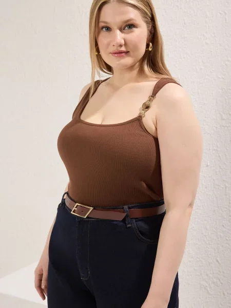 Bluză Trendyol maro