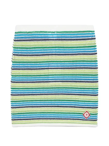 Mała mały spódnica mini Casablanca w paski zielona