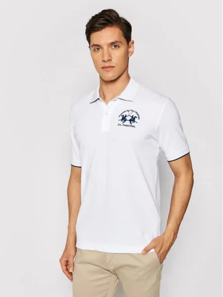 La Martina Tricou polo alb