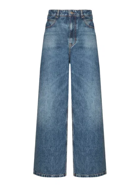 BOSS Blugi Wide Leg albastru