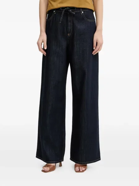 Blugi cu picior larg Trussardi cu cordon albastru