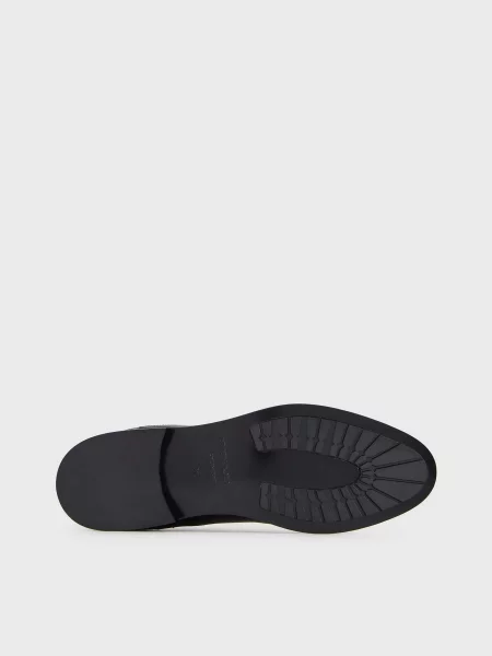 Кожаные ботинки Emporio Armani черные