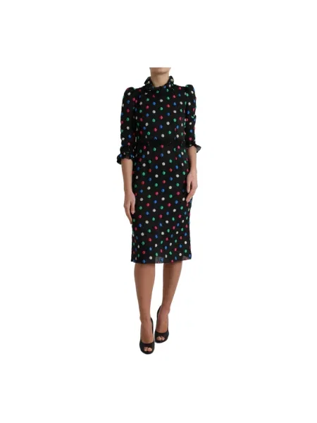 Sukienka koszulowa Dolce And Gabbana czarna