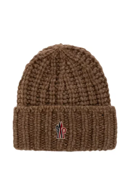 Căciulă Moncler Grenoble tricotate chunky maro