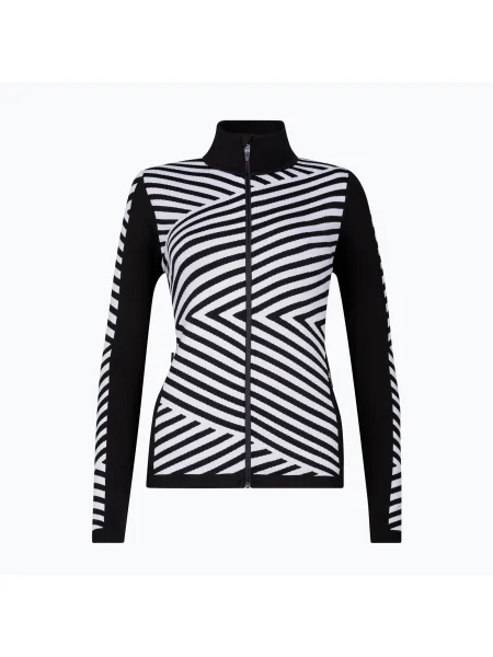 Hanorac termic pentru femei Newland Coral Full Zip negru/alb alb