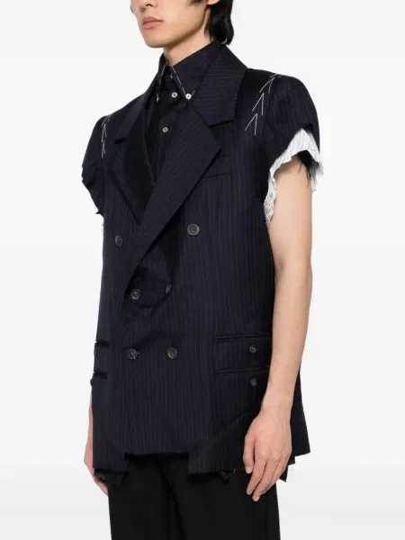 Prsluk Sonia Carrasco s izlizanim efektom plava