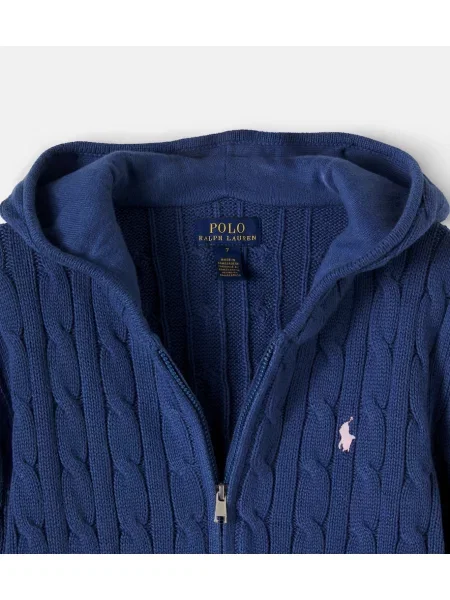 Gyerek kapucnis melegítő felső Polo Ralph Lauren kék