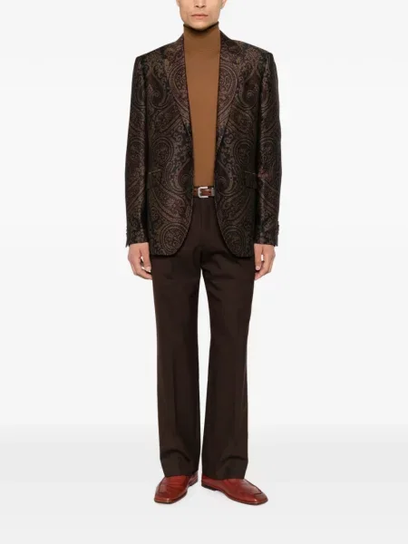Sacou Etro cu imagine cu model paisley negru
