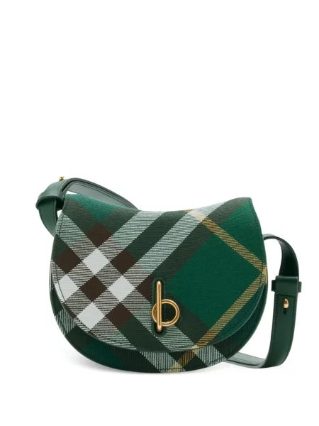 Вълнена чанта за през рамо Burberry сиво